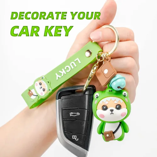 Vista 5 de YOU WIZV Lindo llavero Kawaii Anime Llaveros para niños Mochila Dijes Llavero Accesorio Regalo Amigo para Mujeres Niñas