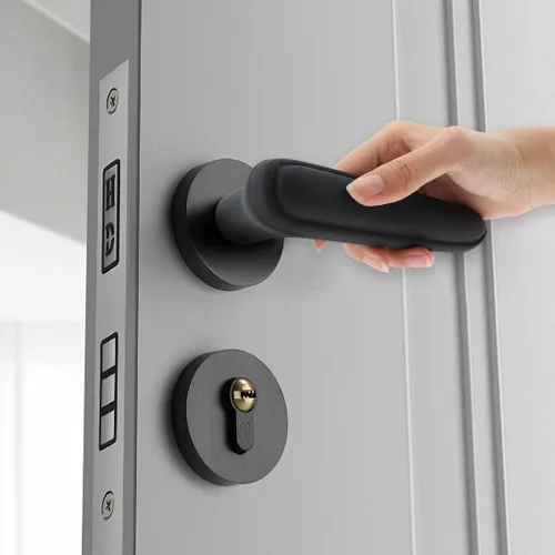 Vista 6 de Fundas para manijas de puerta, 2 protectores de silicona de seguridad para manija de puerta, protector de perilla de puerta más grueso, cubierta