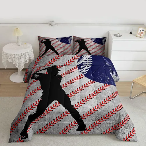 Vista 18 de Juego de ropa de cama de baloncesto para niños y adolescentes, juego de edredón deportivo para niños, tamaño matrimonial, suave, ligero, decoración