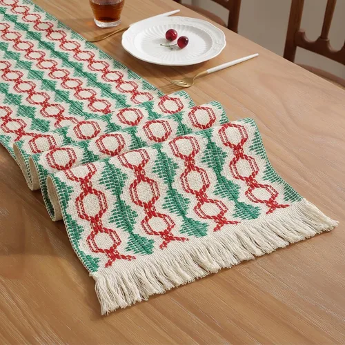 Vista 16 de Niviy Juego de 4 manteles individuales bohemios, 12x18 Pulgadas de arpillera de algodón natural y manteles de cocina tejidos para Acción de Gracias