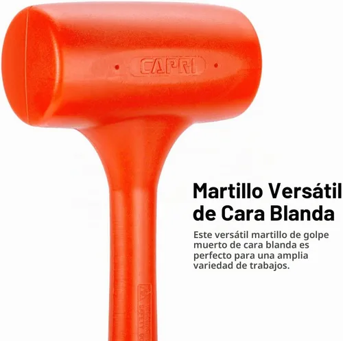 Vista 3 de Capri Tools 10096 C096 - Martillo de golpe muerto de 1 libra, PU naranja