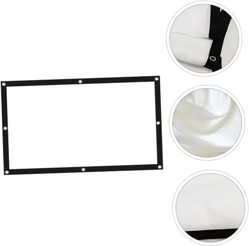 Vista 4 de DOITOOL Polyester Outdoor Indoor HD Projection for Home Theater Camping Classroom