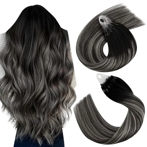 Vista 12 de Easyouth - Extensiones de cabello con alambre rubio, extensiones de cabello humano real, reflejos rubios ceniza, extensión de cabello rubio con hilo