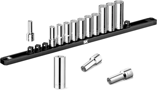 Vista 9 de SK Tools USA 1/2 Drive, 15 piezas, 6 puntos, estándar, juego de enchufes cromados métricos: 0.394 in - 0.945 in 1955