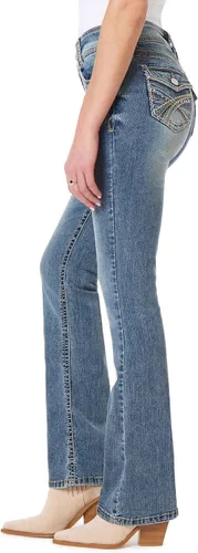 Vista 3 de WallFlower Jeans elásticos Insta para mujer con corte de bota y curvas