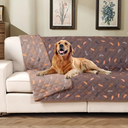 Vista 10 de Funda reversible para cama de perro con forro impermeable, funda deslizable resistente al agua, protector de muebles y manta para mascotas, funda