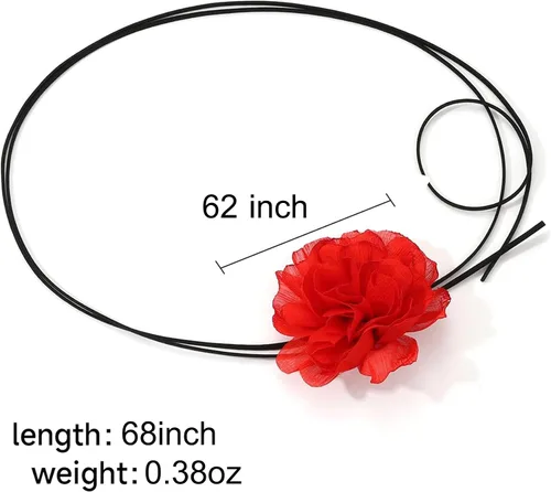 Vista 3 de Gargantilla de flores para mujer, novias, bodas, fiestas, collares de verano
