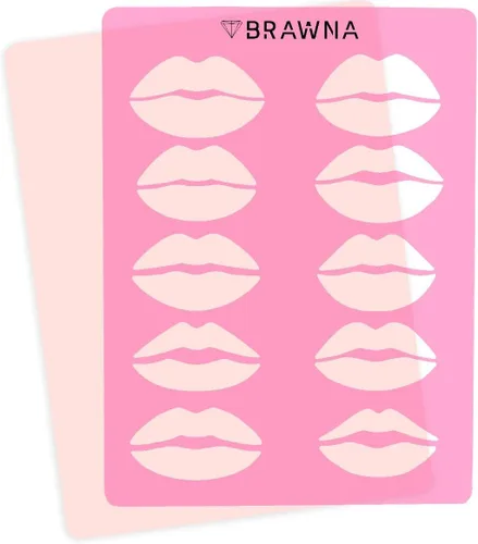 Vista 8 de BRAWNA [Versión mejorada] Plantilla de práctica de cejas con piel de práctica de microblading Plantilla de microblading para tatuaje de cejas