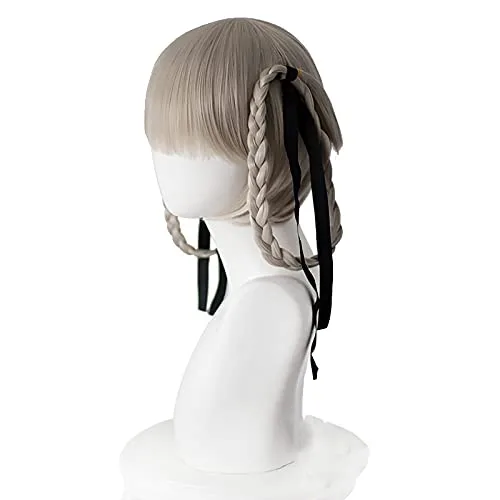 Vista 2 de Cosplay Wig Anime Kakegurui Compulsive Gambler Momobami Kirari wig Cosplay Costume Women Synthetic Hair Halloween Party Role Play +Hairnet