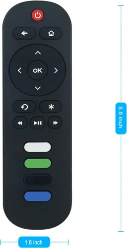 Vista 5 de Mando a distancia de repuesto compatible con TCL Roku Smart TV 50S421