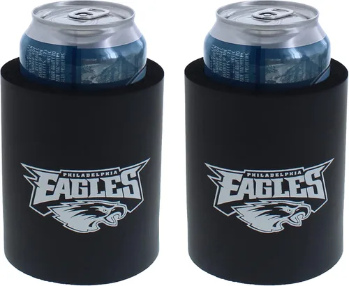 Vista 106 de Aislador para latas y botellas con logotipo de fútbol americano, enfriador de bebidas Huggie (Escudo/Logotipo Verde de Filadelfia (Eagles)) Escudo