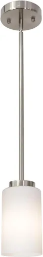 Vista 8 de TODOLUZ Luminaria Colgante Negra con Cristal Blanco Ópal, Mini Candelabro de Estilo Rústico para Isla de Cocina y Pasillo