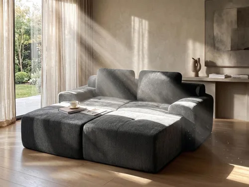 Vista 38 de Sofá de nube de gran tamaño en forma de U de 122 pulgadas, cómodos sofás modulares sin hueso para sala de estar, sofá modular con respaldo alto