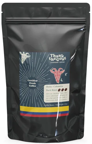 Vista 9 de Thank the Goat Made to Order Granos de café gourmet, recién tostados, tostado medio de Huila, Colombia, 12 oz.