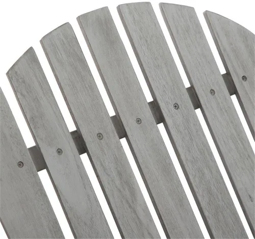 Vista 7 de Afuera Living Silla Adirondack de madera de eucalipto al aire libre de 34" W en gris