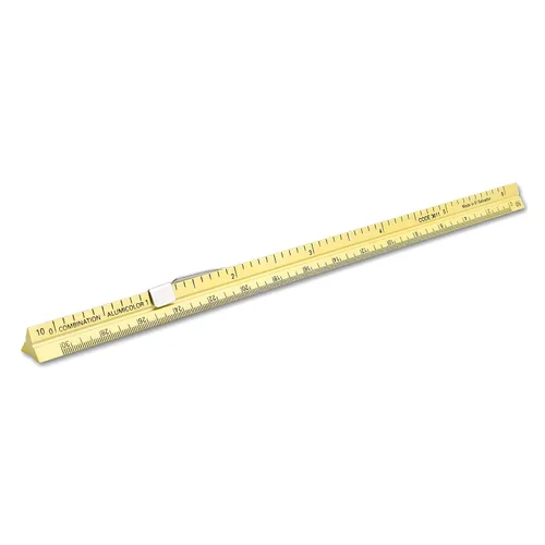 Vista 13 de Alumicolor Regla Métrica de Bolsillo para Arquitecto de Aluminio, 15CM, Negro