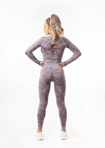 Vista 6 de Leggins de entrenamiento de camuflaje sin costuras