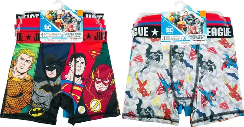 Vista 3 de DC Comics Calzoncillos bóxer de superhéroe para niño con Batman, Flash, Superman y más, tallas 4, 6, 8, 10, 12