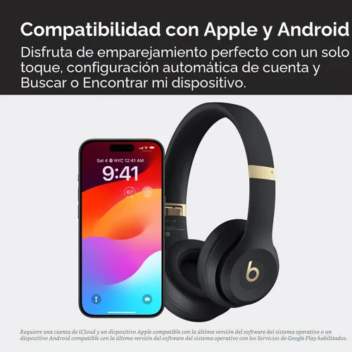 Vista 7 de Beats Solo 4 - Auriculares Bluetooth inalámbricos sobre la oreja, hasta 50 horas de duración de batería, comodidad ultraligera, sonido potente