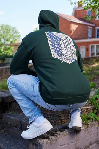 Vista 5 de Ripple Junction Attack on Titan Survey Corps Adult Unisex Zip Hoodie