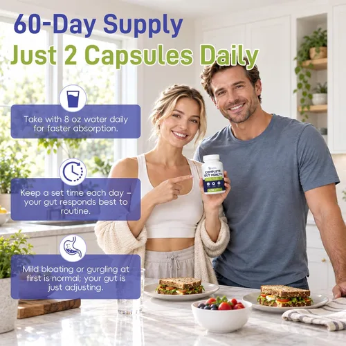 Vista 5 de Migcopat Probiótico Prebiótico, Postbiótico y Enzimas Digestivas para la Salud Digestiva, 80 Mil Millones de UFC Probióticos Soporte Intestinal