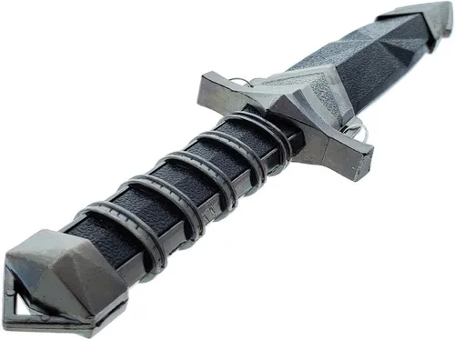 Vista 3 de PS Daga de asesino oscuro con funda daga renacentista medieval Para colección cosplay en ferias medievales o renacentistas negro Negro