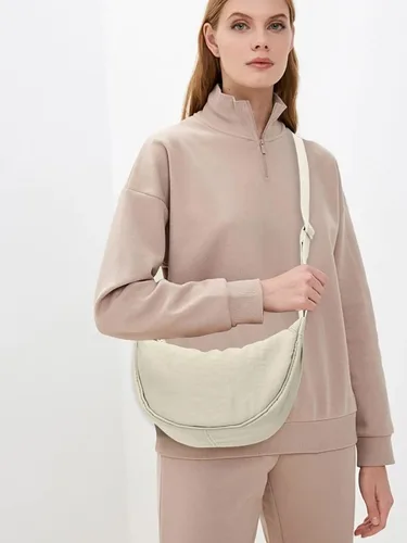 Vista 4 de Bolsos cruzados de nailon para mujer, bolsa pequeña de media luna, bolsa ligera para el pecho, riñonera con correa para el hombro para viajes diarios