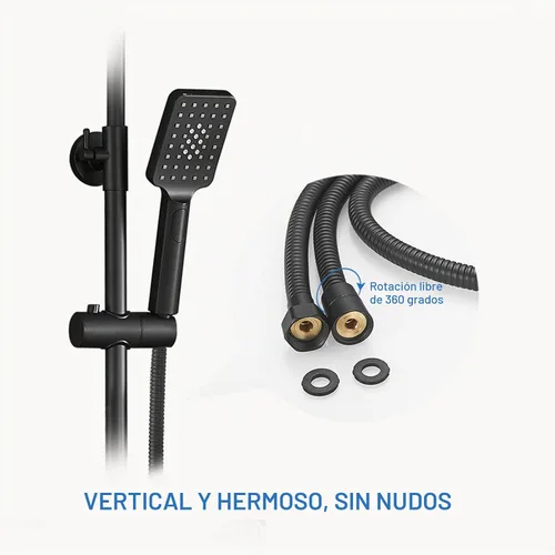 Vista 2 de RUMOSE Manguera de ducha de 59 pulgadas, manguera de extensión de cabezal de ducha de repuesto extra larga de acero inoxidable, accesorio de tubo