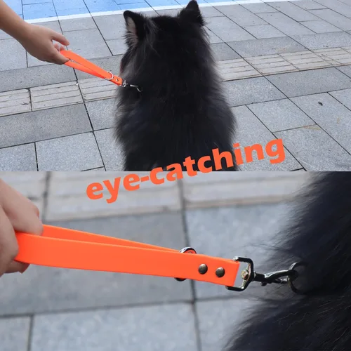 Vista 7 de Correa corta para perro – Correas impermeables para perros de 10 pulgadas, 3/4 pulgadas de tráfico de mascotas, correa de entrenamiento para perros