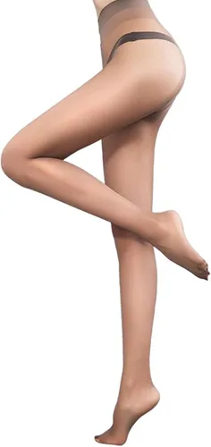 Vista 8 de Xuyuan Medias negras sexys, medias negras sin rastro, medias invisibles súper sexys para pies de seda para cintura alta ultra brillante
