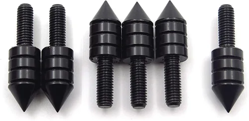 Vista 2 de MT218-001-BK (6 piezas) Tornillos de espiga negros universales (parabrisas, carenados, placa de matrícula)