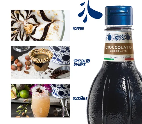 Vista 4 de Fabbri Jarabe aromatizante italiano, chocolate, 33.8oz (1L) Fabricado en Italia