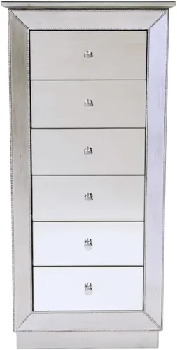 Vista 4 de Caja de almacenamiento con espejo Hives and Honey Mika para joyas con cajones laterales