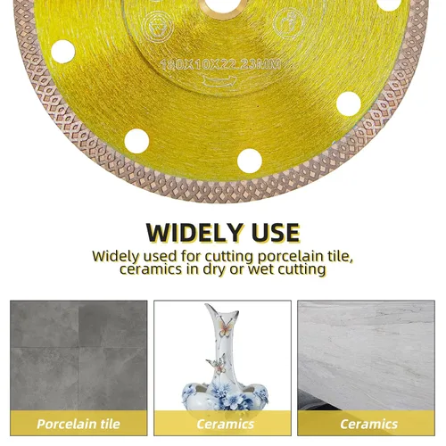 Vista 4 de GoYonder 7 hojas de sierra para azulejos húmedos para amoladora angular, hojas de sierra de diamante superfinas para corte húmedo y seco, hoja