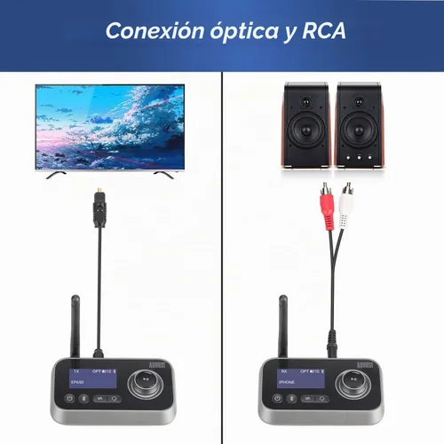 Vista 5 de August Receptor transmisor de audio Bluetooth 5.0 MR280