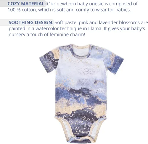 Vista 4 de Oilo Studio's Baby Bodysuit I Ropa de bebé para recién nacidos I Género Neutral Baby Clothing I Cute Summer Outfits