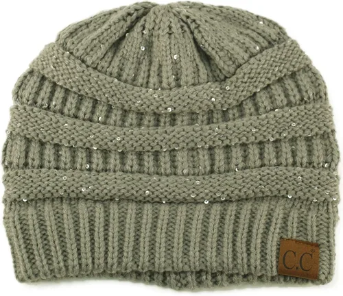 Vista 61 de CC Classic Winter Fall Trendy Chunky Stretchy Cable Knit Beanie Hat 2 tonos púrpura/azul marino