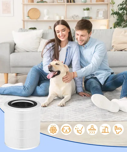 Vista 7 de KJ350 Filtro de repuesto HEPA verdadero compatible con AOPO KJ-350 y ABTOP AP350 purificadores de aire, filtro HEPA 3 en 1 grado H13 con filtro