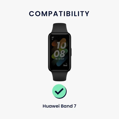 Vista 6 de kwmobile Correa de nailon compatible con Huawei Band 7 - Correa de repuesto para rastreador de fitness