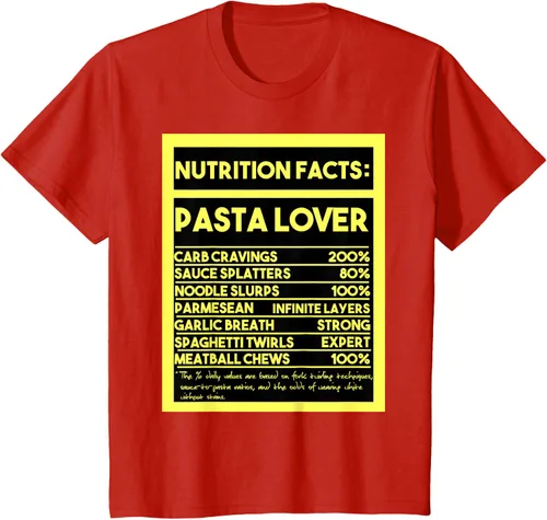 Vista 3 de Pasta Lover Nutrition Facts: The Ultimate Carb Connoisseur's T-Shirt Negro