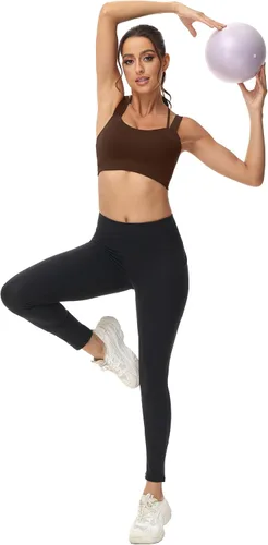 Vista 6 de Attifall Sujetador deportivo con tirantes y copa CD, espalda cruzada, para yoga, entrenamiento, correr, gimnasio, deportes