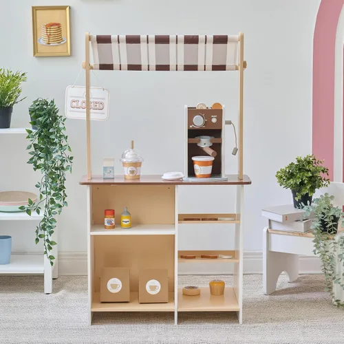 Vista 4 de Teamson Kids Espresso Treats - Soporte de madera para café