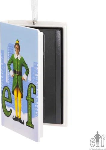 Vista 6 de Hallmark Adorno Navideño de Plástico Estuche de Casete de Video Retro de la Película Elf
