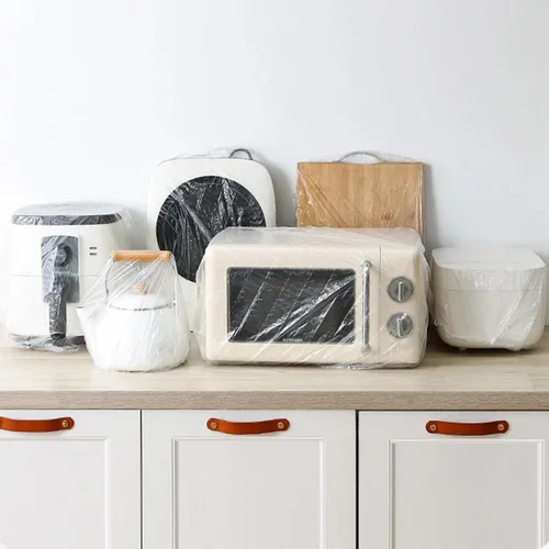 Vista 2 de 10 fundas protectoras desechables gruesas para electrodomésticos, fundas transparentes para electrodomésticos de cocina, funda protectora universal