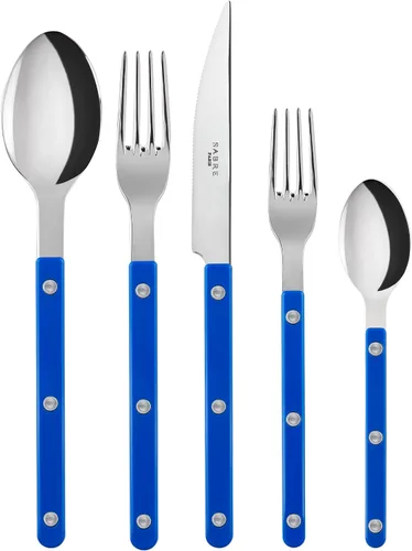 Vista 9 de SABRE PARIS - Juego de cubiertos de 5 piezas - Colección Bistrot - Cuchillo, tenedor, cuchara de sopa, cucharadita y tenedor de postre - Acero