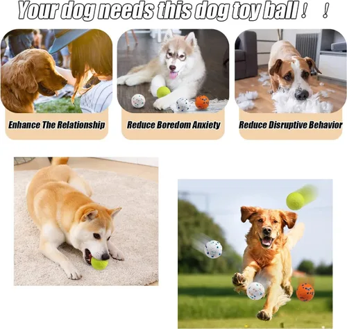 Vista 5 de Bolas flotantes indestructibles para perros de raza pequeña, ligeras, duraderas, inodoras, de 2.5 pulgadas, paquete de 3
