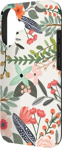 Vista 2 de Cute Colorful Garden Botanical Floral Pattern Case for iPhone 17