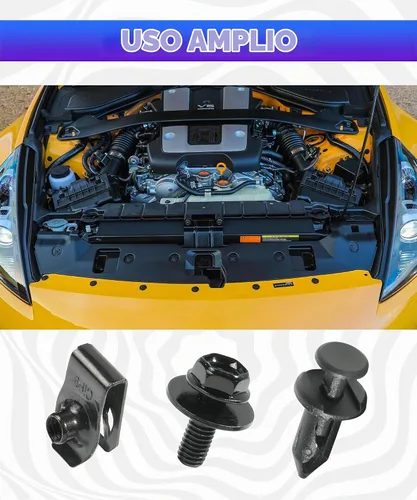 Vista 5 de 35 piezas de kit de protección contra salpicaduras para el motor, remaches de guardabarros, clips de retención de parachoques, remaches