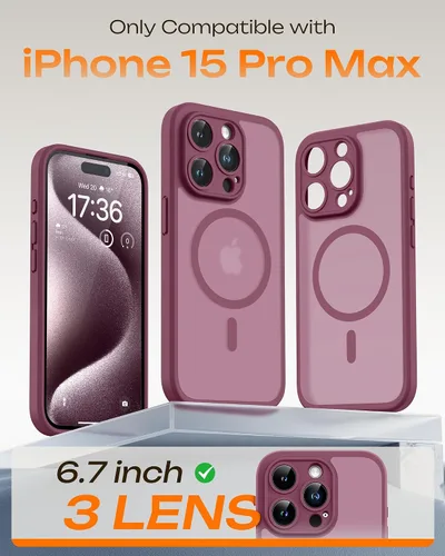 Vista 546 de TOCOL Funda para iPhone 11, compatible con Magsafe, protección completa de cámara, imanes integrados, protección contra caídas, funda translúcida