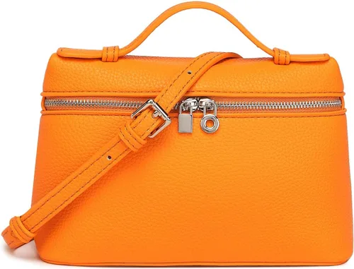 Vista 8 de Afashor Bolsos con asa superior de moda para mujer, bolso de hombro de cuero suave